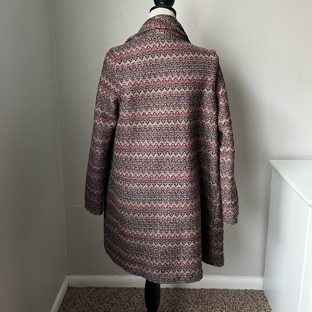 Greylin Zig zag asymmetrical cowl neck jacket from Anthropologie size xsmall - Picture 8 of 15